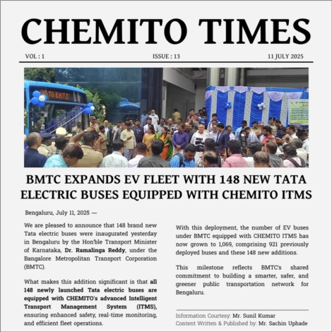 BMTC Expands EV Fleet with 148 New Tata Electric Buses Equipped with CHEMITO ITMS